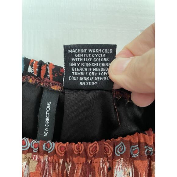 Western Boho Top Womens Small Blouse Sheer Whimsy Peasant Festival Blouse Shirt‎ - Picture 6 of 10